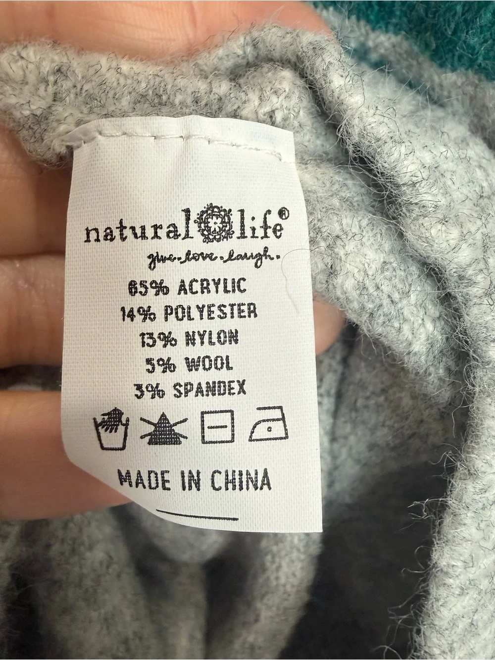 Natural Life Floral Sweater Gray Soft Knit Oversized Cozy Daisy Size Medium - Picture 5 of 6